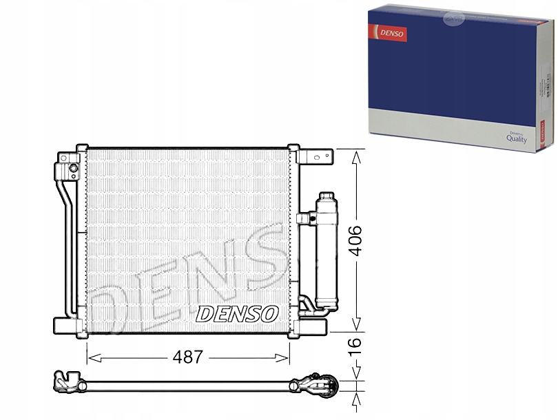 конденсатор Радиатор кондиционера Denso 921003DD0A