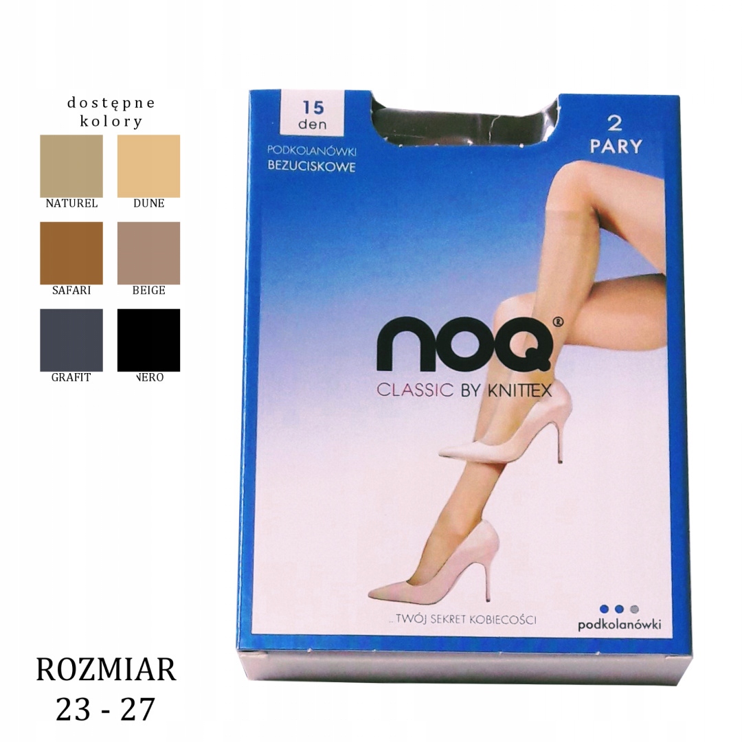 

Podkolanówki Noq Bezuciskowe Classic 15 Den