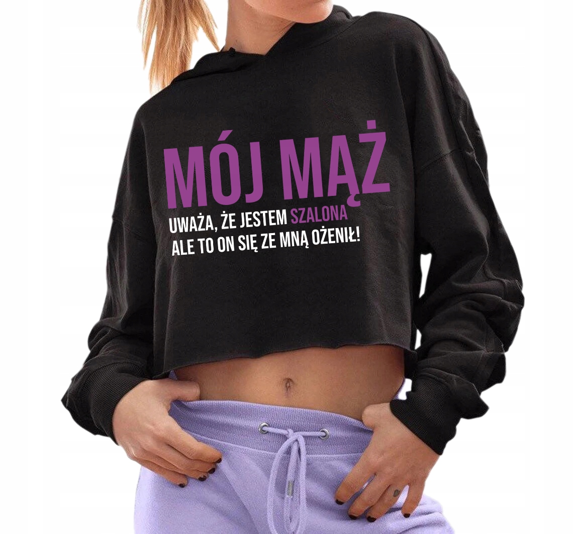 Mikina Můj manžel si myslí, že jsem blázen Velikost M Vzory
