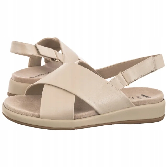 Dámské kožené sandále Caprice Béžová 9-28208 Cream Perlato