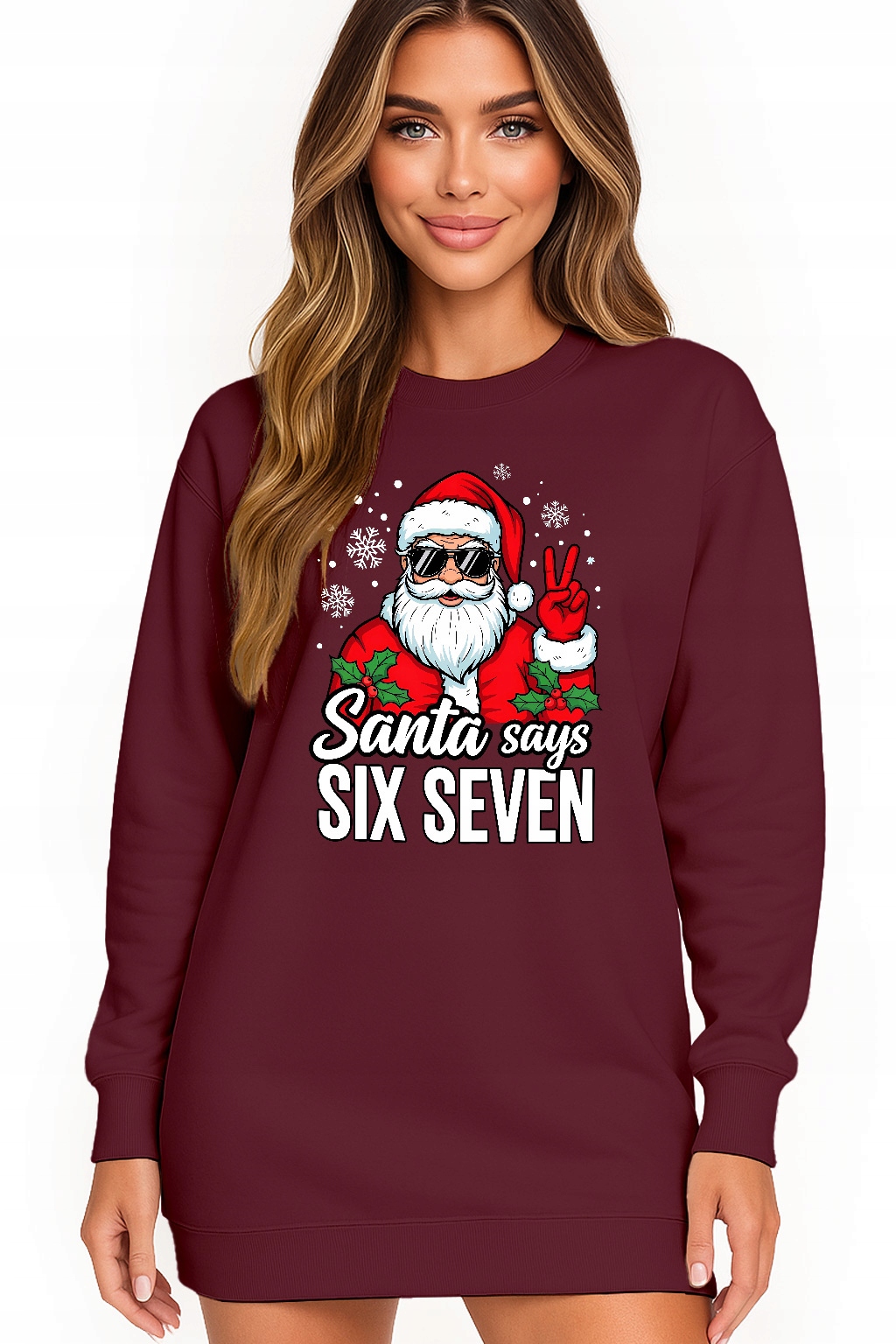 Mikina Vánoční Oversize Šaty Six Seven 67 Dárek K Vánocům L