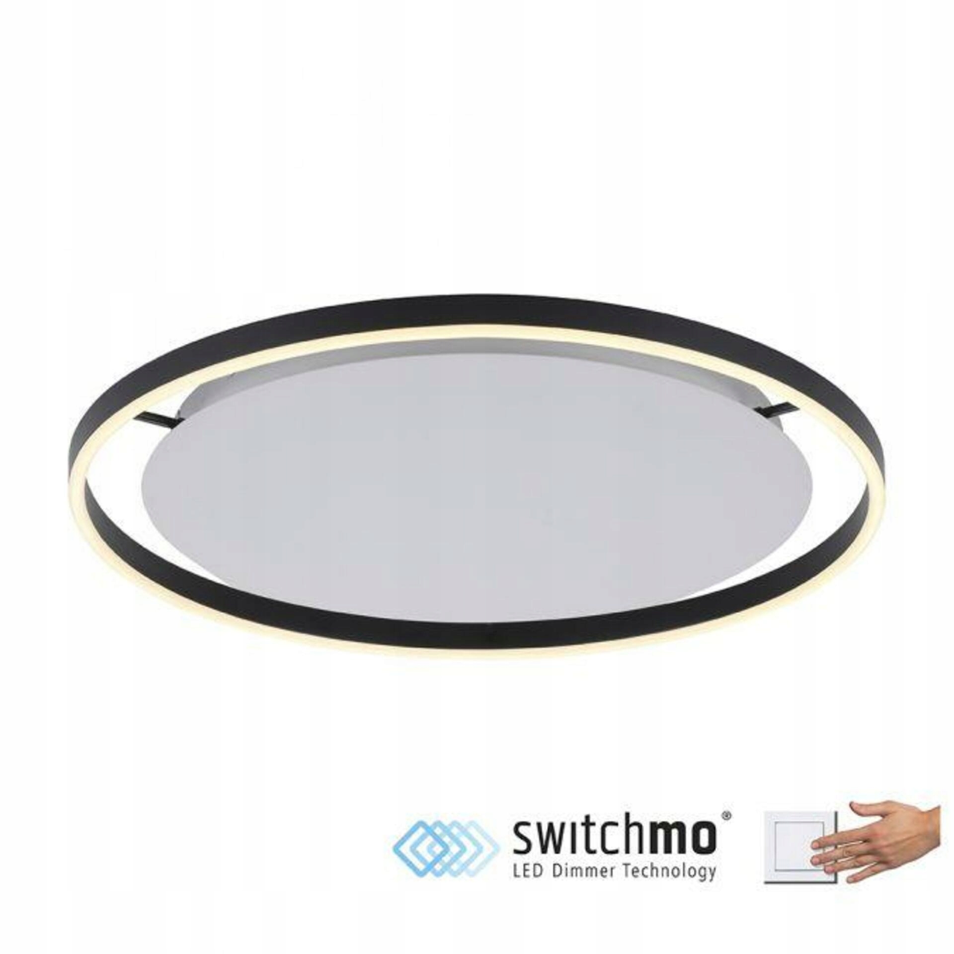 Led stropné svietidlo Just Light, 60 cm, antracit, stmievateľné, 3000K, Switc