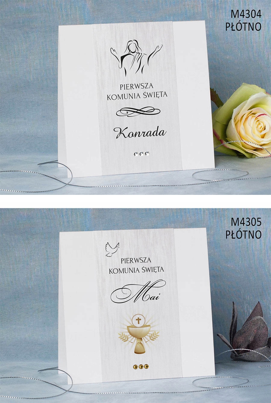 Zaproszenia na komunię komunijne dla chłopca w 48h Szerokość produktu 14 cm