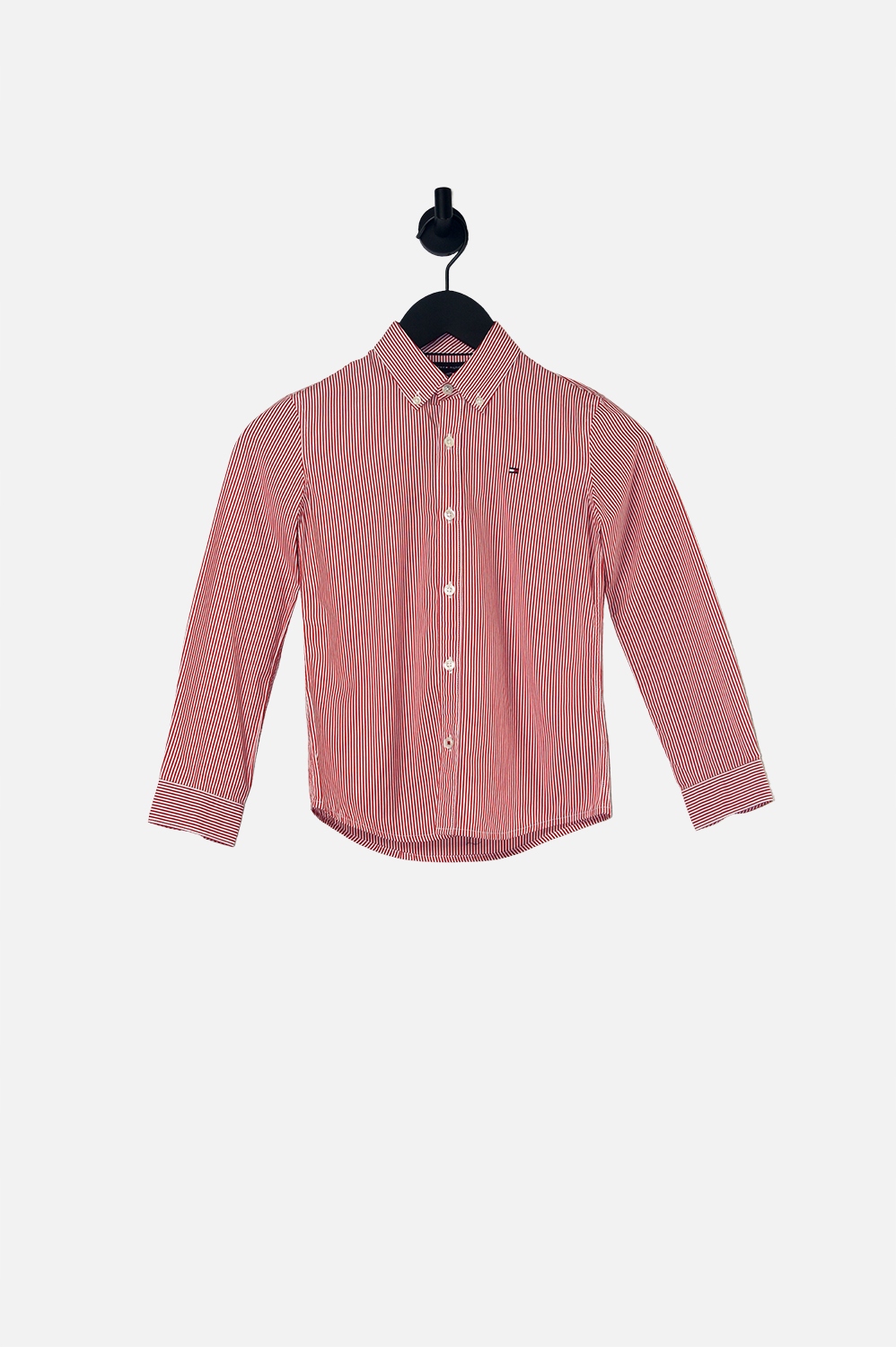 TOMMY HILFIGER CZERWONO BIAŁA KOSZULA (8-9L)