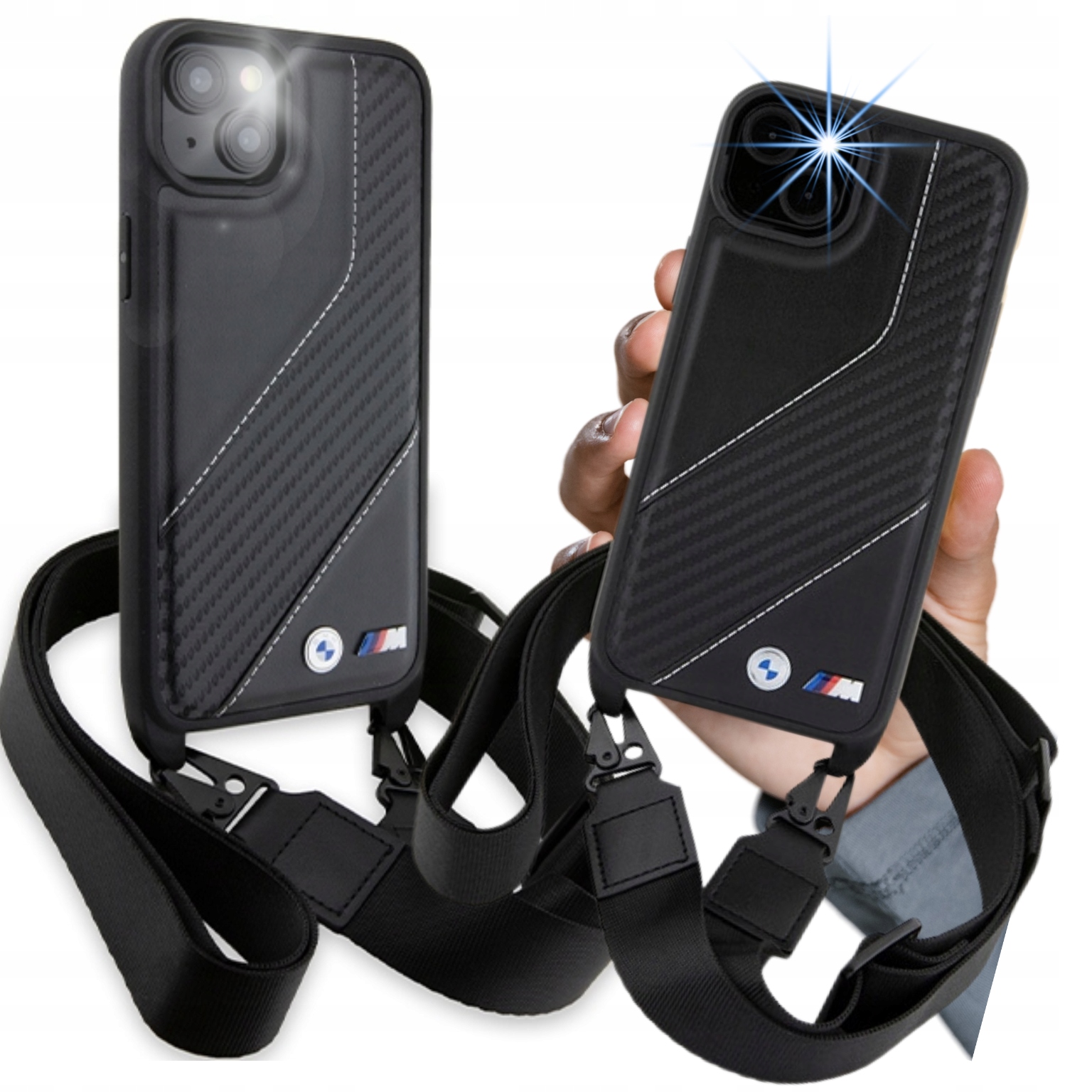 Etui do iPhone 16 Pro Max, Bmw M Edition Stripe & Strap, Case ze Smyczką