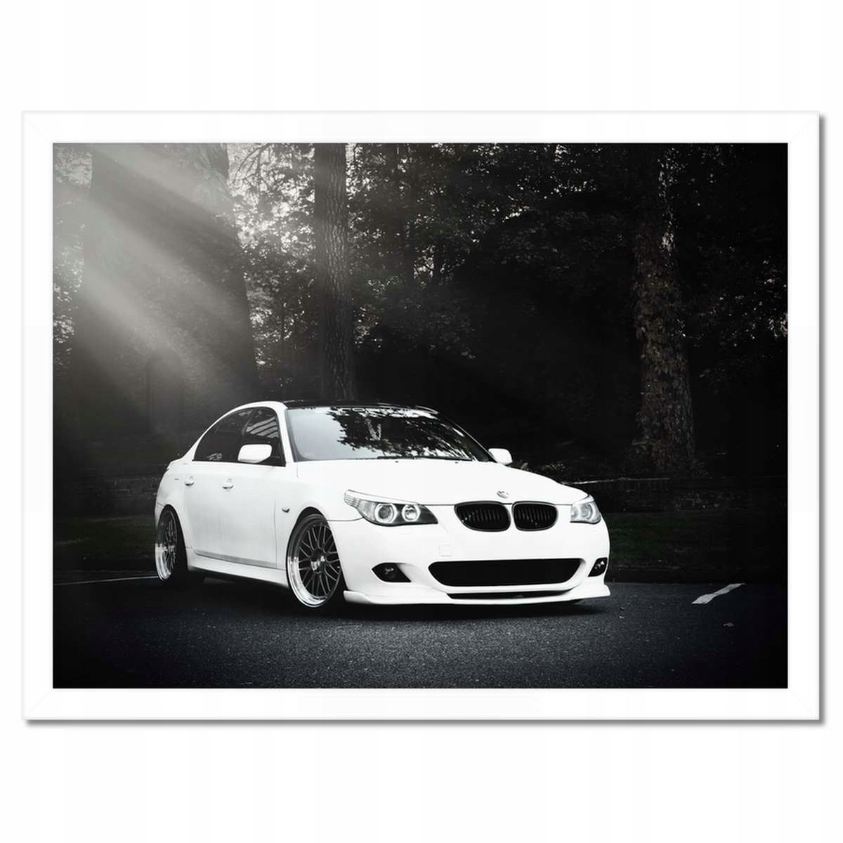 Plakáty v rámu 40x30 Bílé Bmw Šedé Auto