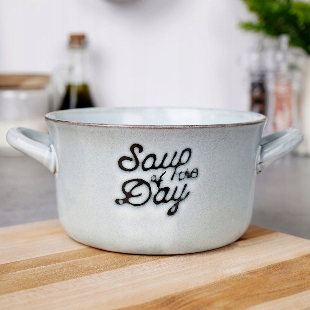 4x Miska BULIONÓWKA miseczka na zupę gulasz płatki z uszami uchwytami 600ml Pojemność 650 ml