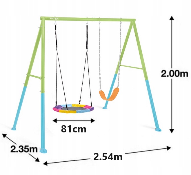 INTEX 44125 HUŚTAWKA OGRODOWA 2w1 235x254x200cm BOCIANIE GNIAZDO EAN (GTIN) 6941057426563