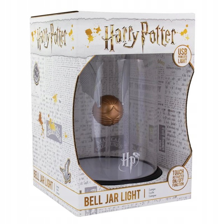 Lampka Harry Potter Złoty Znicz / 21 cm / PALADONE / Golden Snitch Stan opakowania oryginalne
