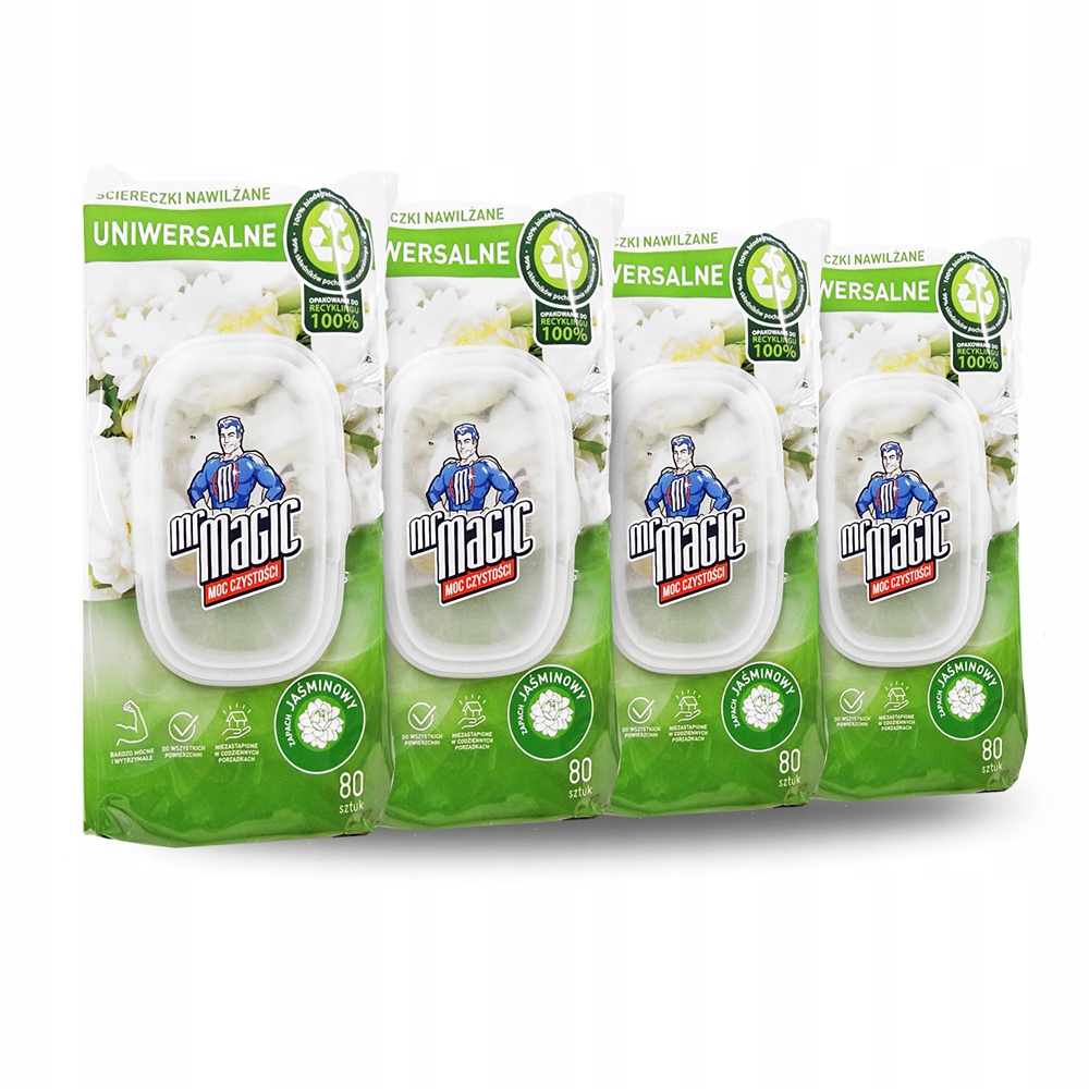 

Uniwersalne Ściereczki Nawilżane Mr Magic 320SZT