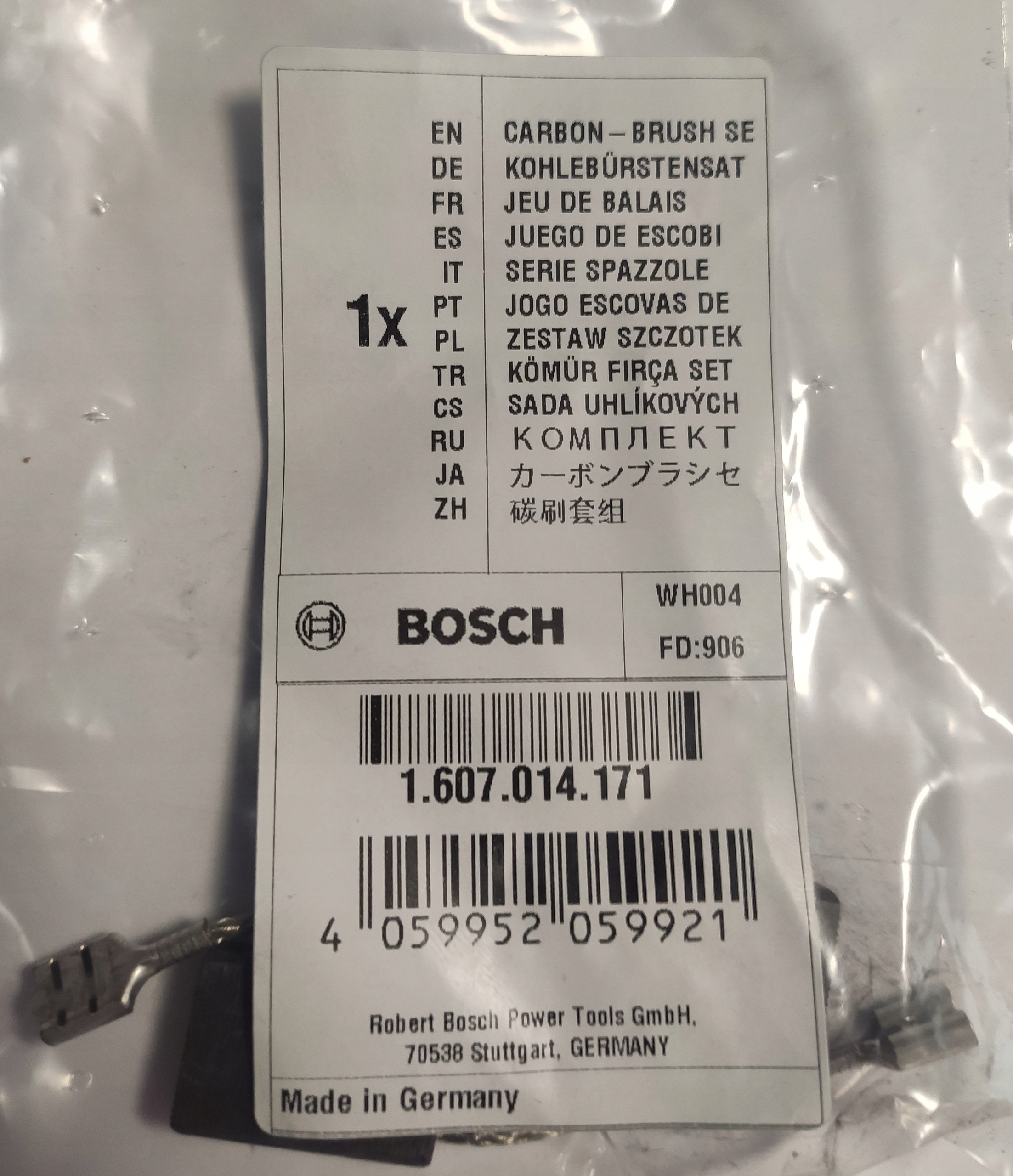 

Szczotki Węglowe Bosch 1607014171 Oryginał