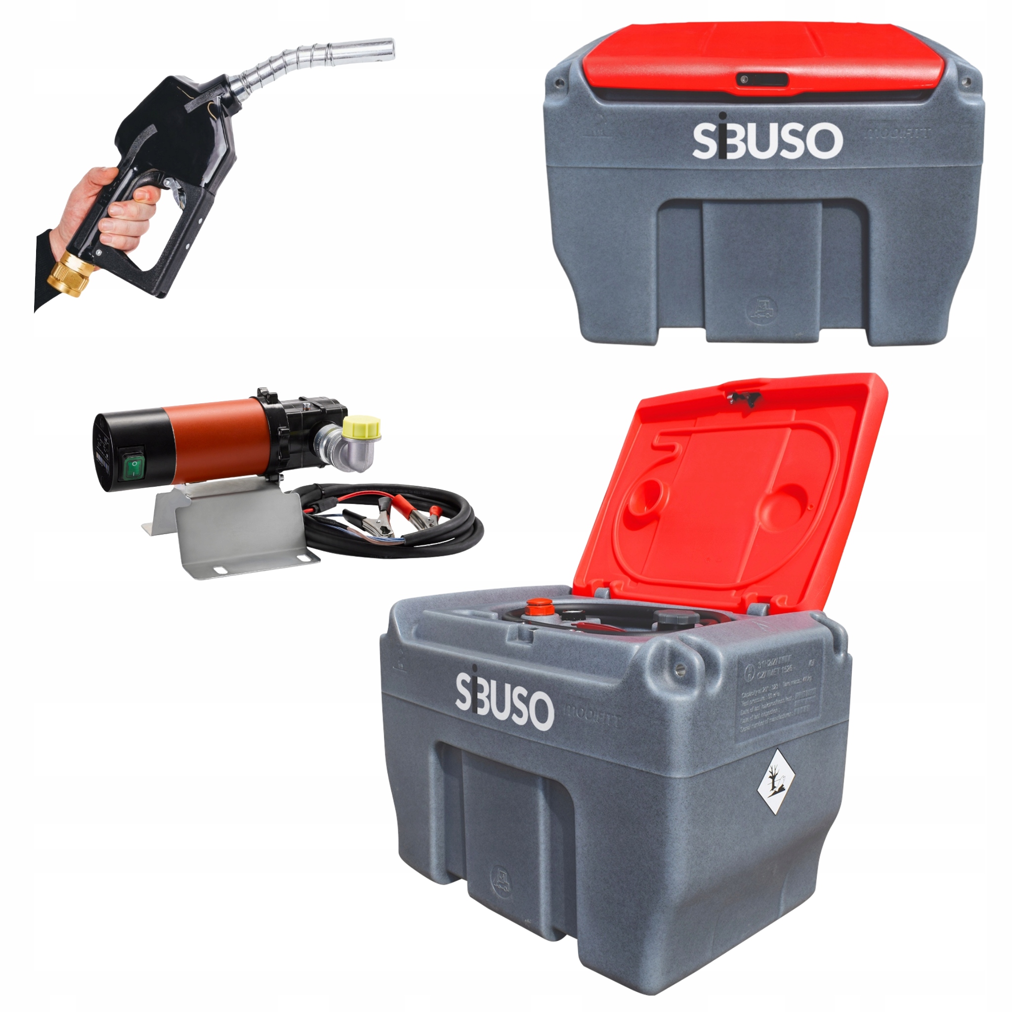 Mobilní nádrž na palivo On Diesel 300 l SIbuso Basic Čerpadlo 12 V-35 l/min