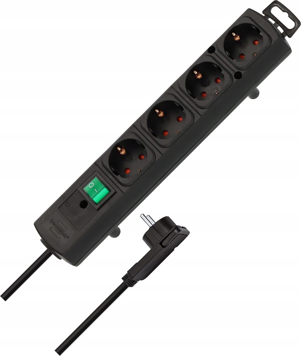 2 x plochá zástrčka Zásuvková Lišta Prodlužovací kabel