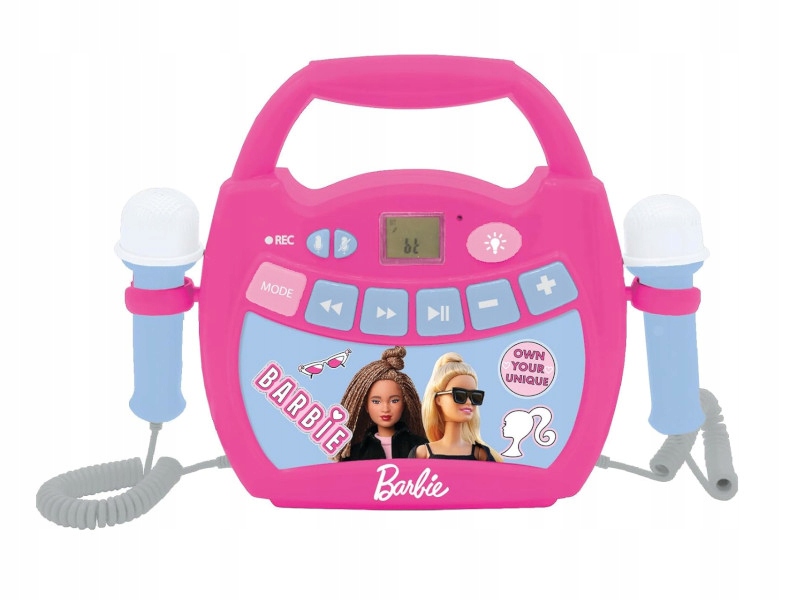 Lexibook Głośnik bluetooth z 2 mikrofonami odtwarzacz karaoke Barbie