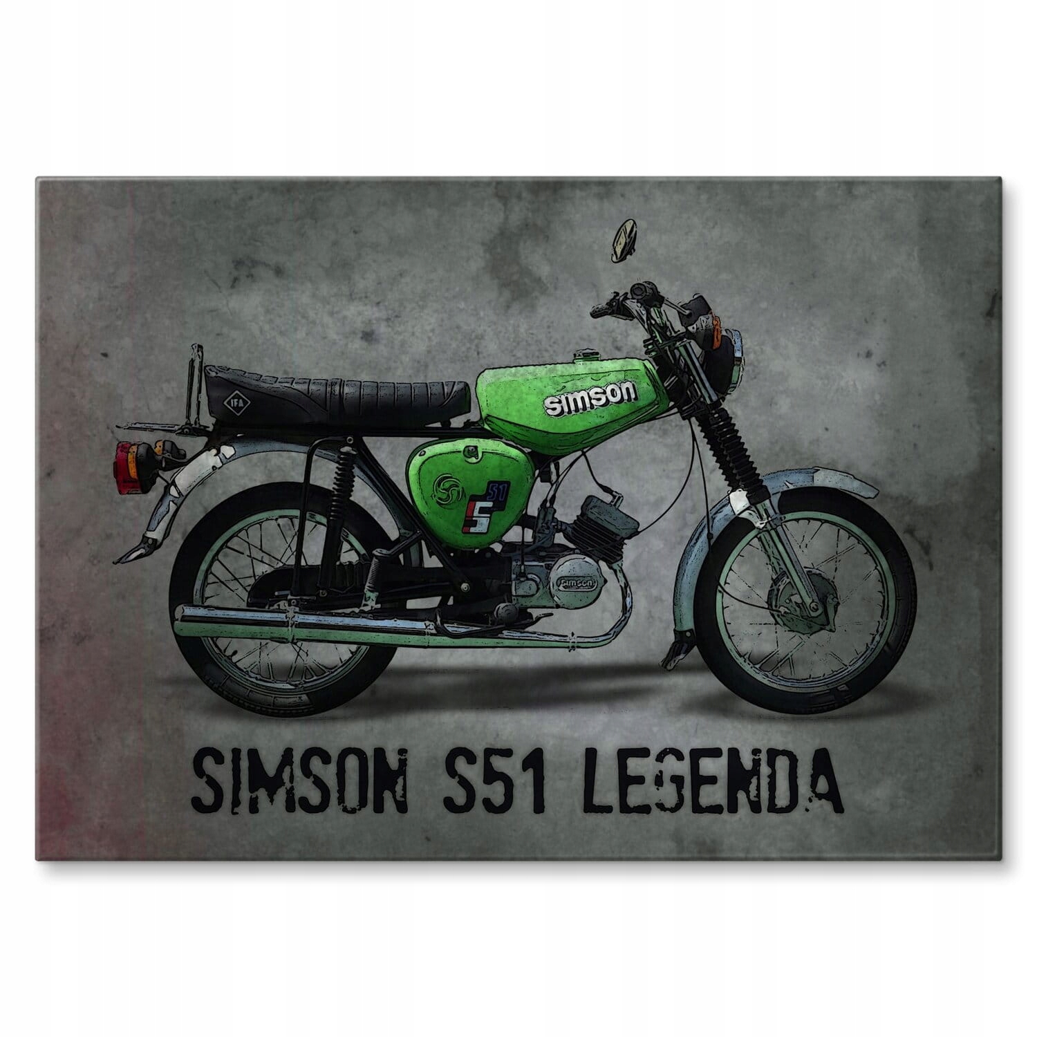 Kovová tabule Plech velký plakát dárek grafika motocykl Simson S51