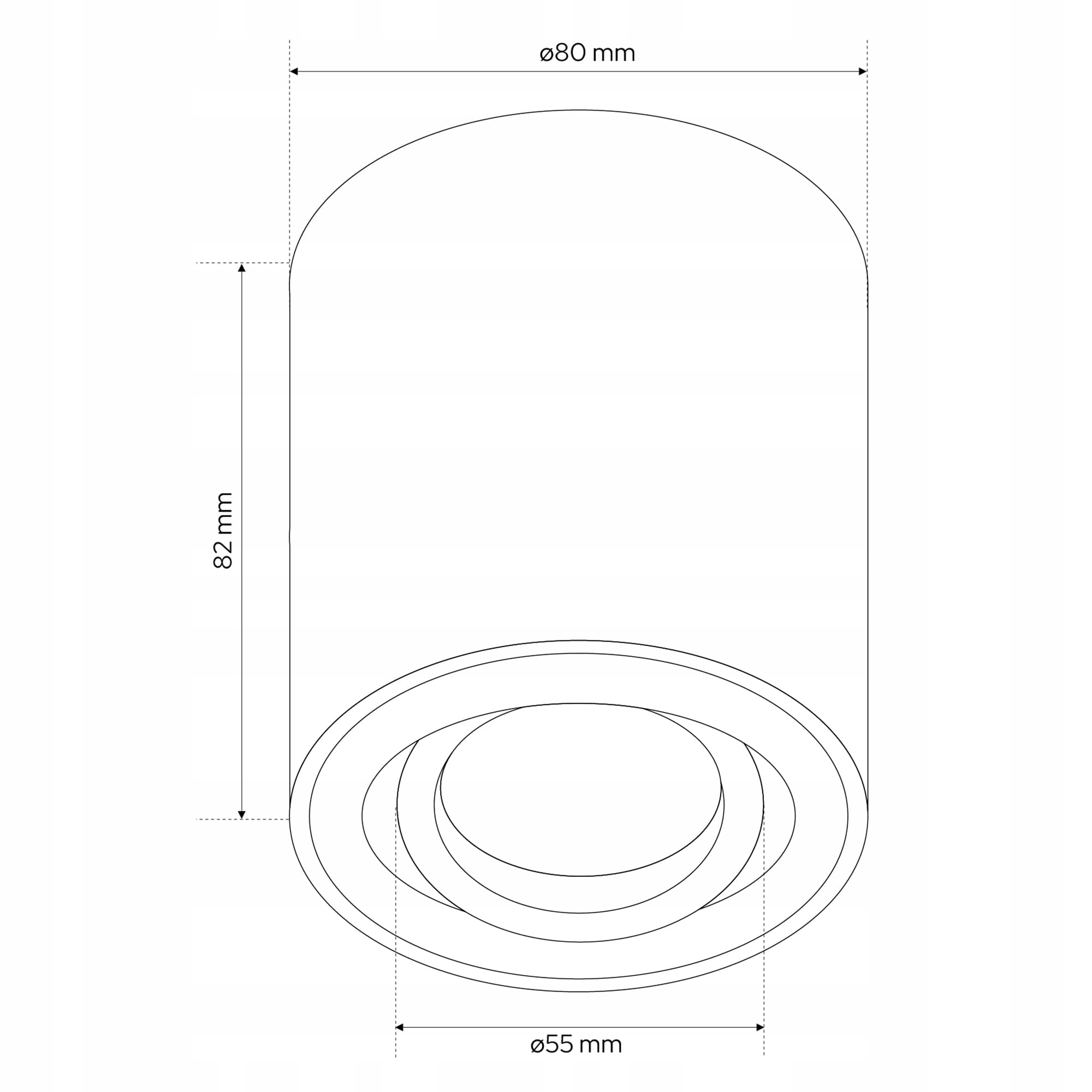 OPRAWA NATYNKOWA MAT WALEC TUBA LED RUCHOMA GU10 BIAŁA EDO Rodzaj spot