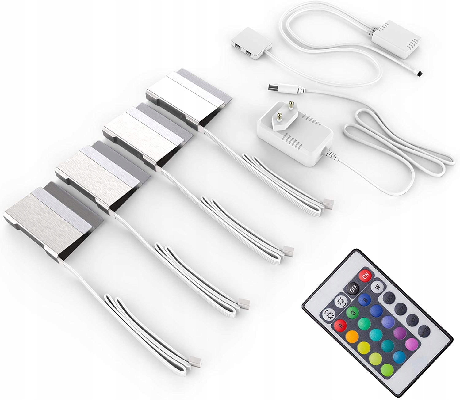 

4x Klips Led - Rgb - Do Szklanych Półek - Witryn