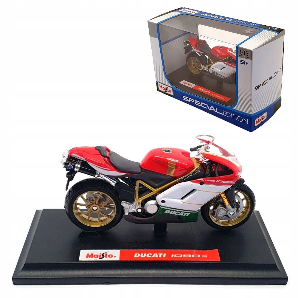 Ducati 1098S model motocykla skala 1:18 Maisto