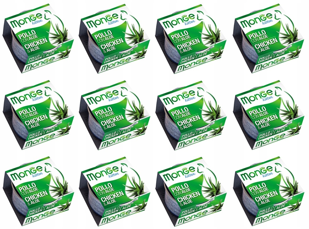 Levně Monge Fruit Kitten Kuře s aloe vera 12 x 80 g