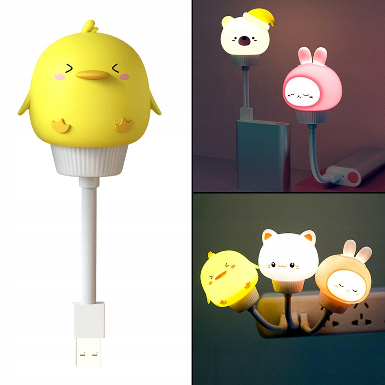 Night Light USB Auto Shutoff Remote Control Multicolor Yellow Duckling Kod producenta 2024057