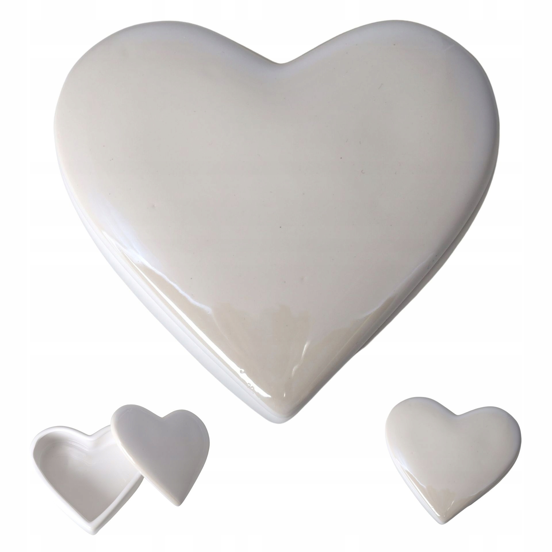 

Puzderko Ceramiczne Białe Szkatułka Serce Małe 8,5