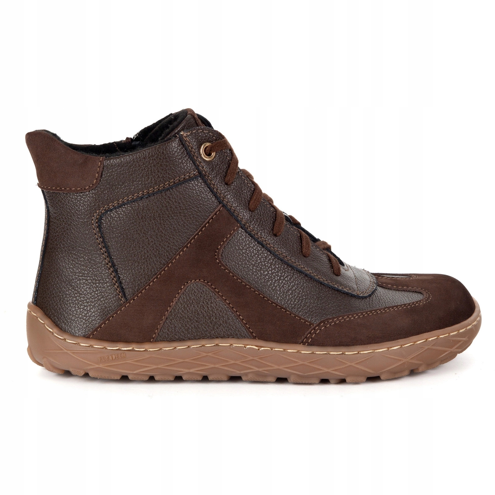 Dámské minimalistické kotníkové boty kožené zimní boty 1294 hnědé 40