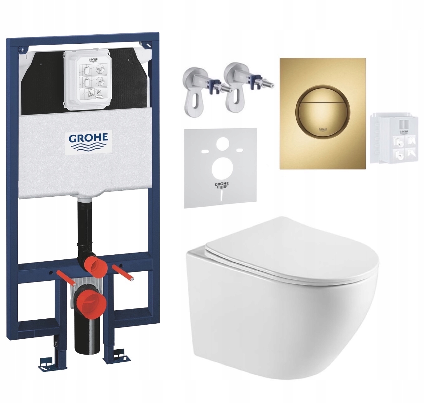 7v1 Wc Sada, Stelaz Grohe Slim Wc Miska Imprese Tornado Tlačidlo