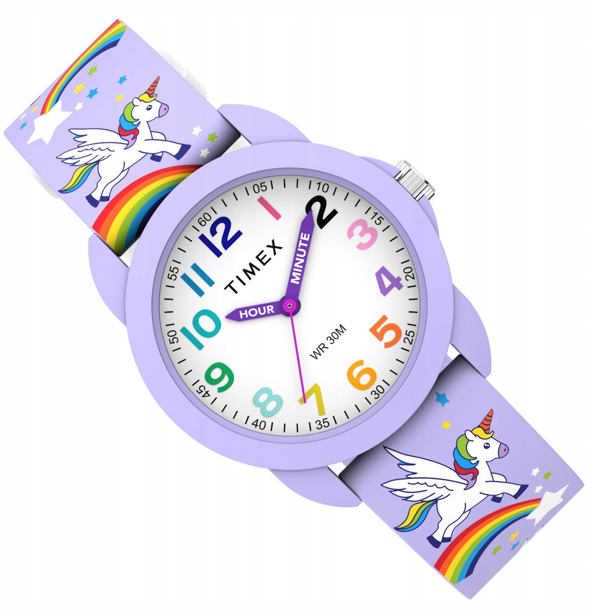 Čitelný Klasický Dětský Timex Hodinkový Strojek Jednorožec TW2Y59600 Silikon