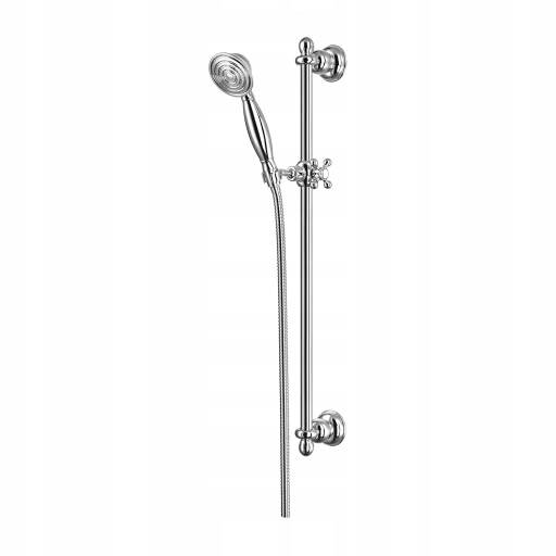 Art Deco posuvný sprchový set, chrómový lesk