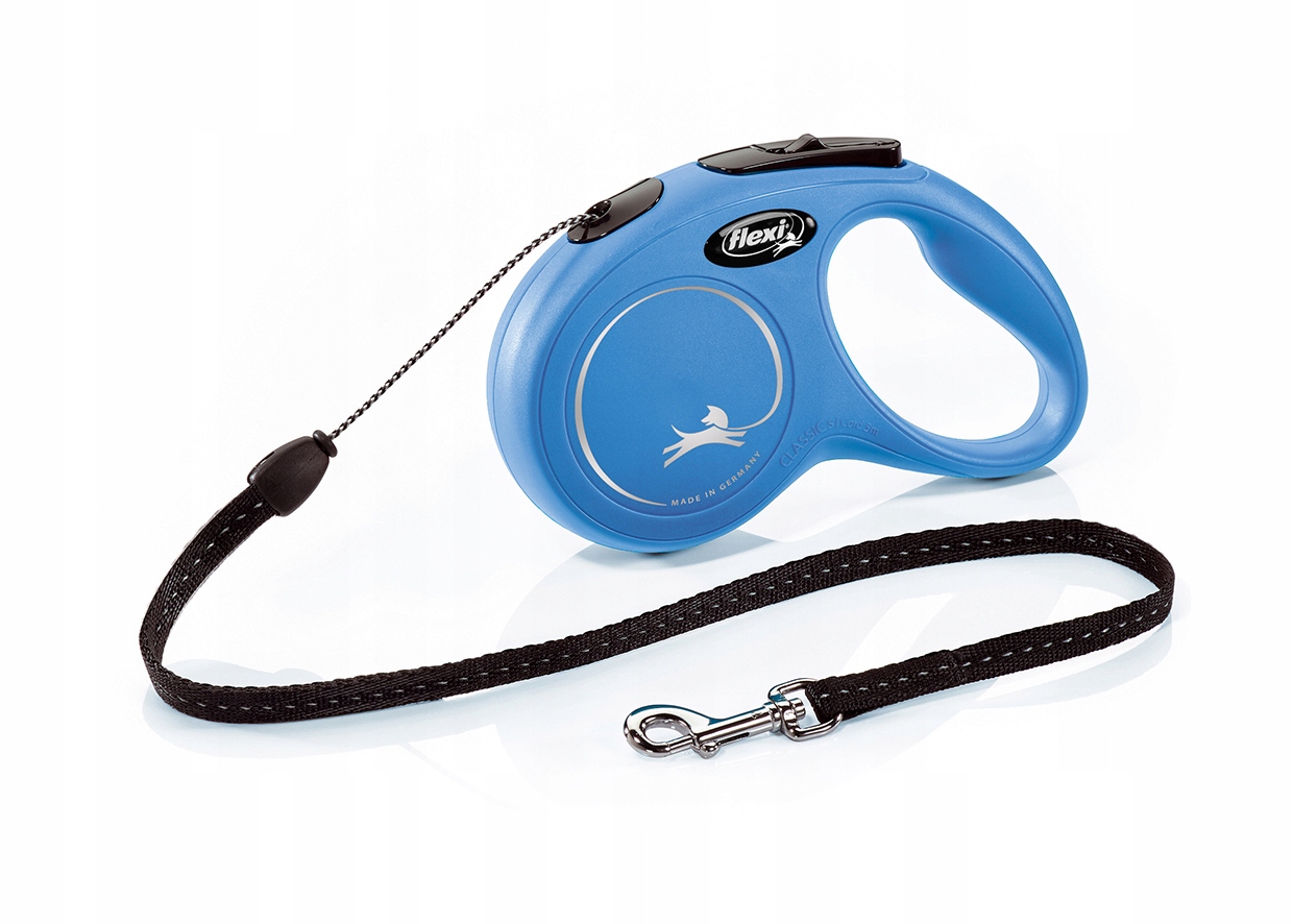 Levně Vodítko pro psa Flexi New Classic, lanko, modré, S, 5m, 12kg