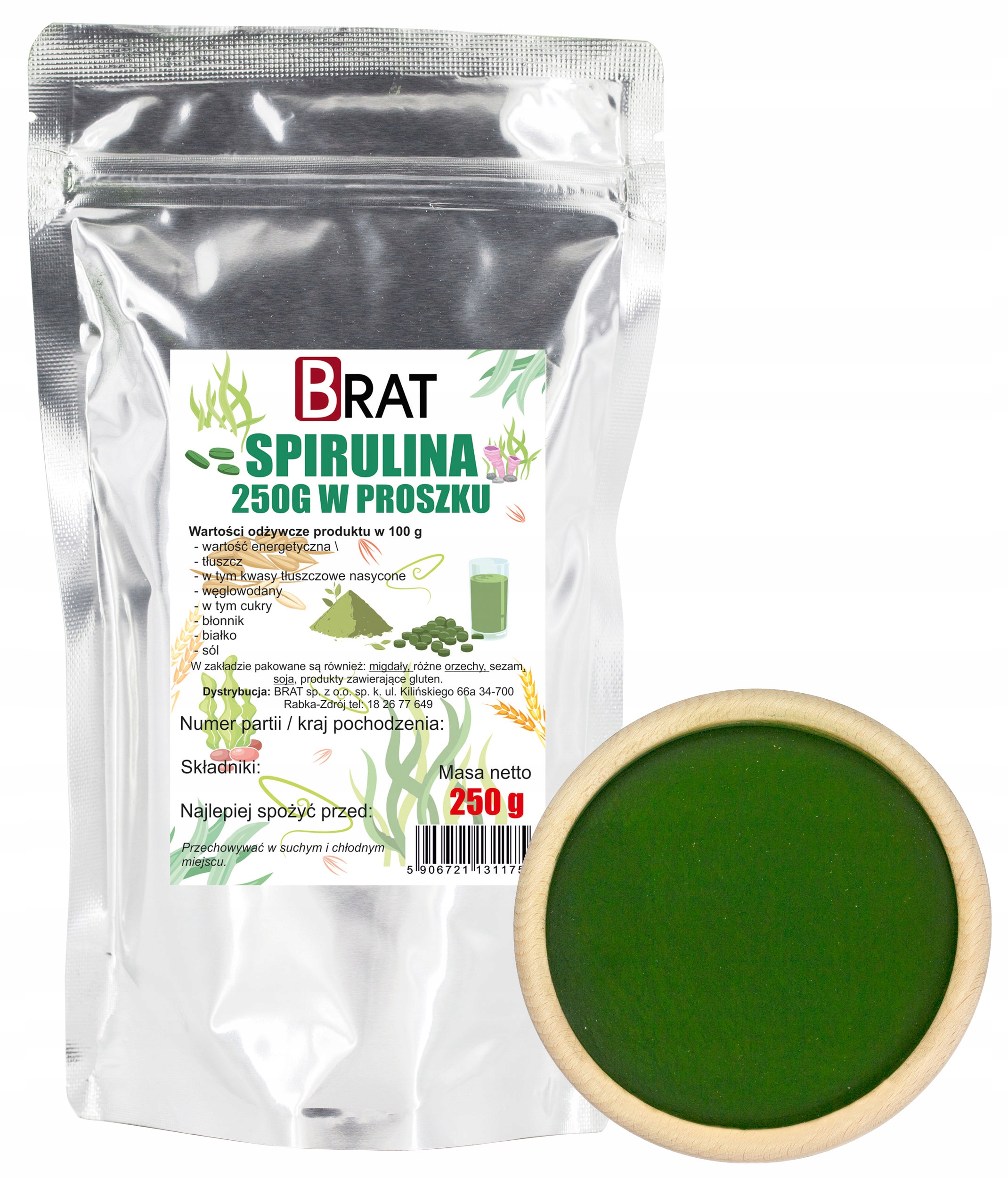 

Spirulina w Proszku 250g proszek Algi