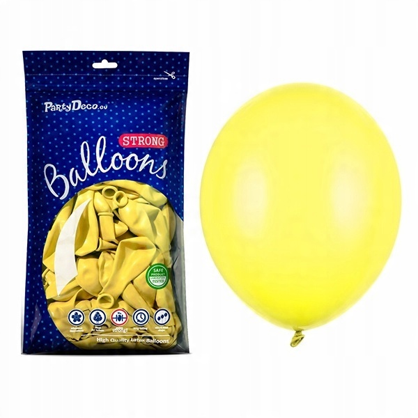 

Żółte balony pastelowe urodziny 23cm 100 sztuk