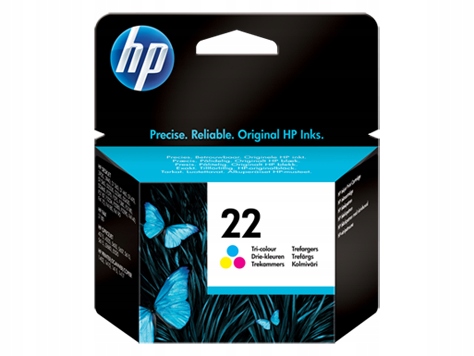 Hp No. 22 Inkjet Print Cartridge, tri-colour (5 ml) C9352AE#UUQ
