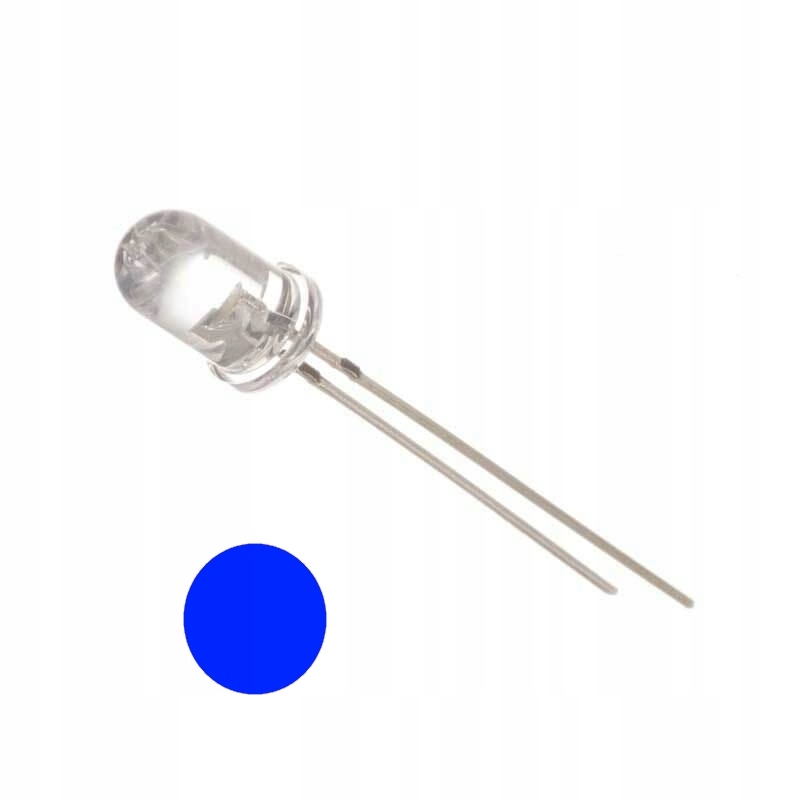 

Dioda niebieska przezroczysta 5mm 10szt