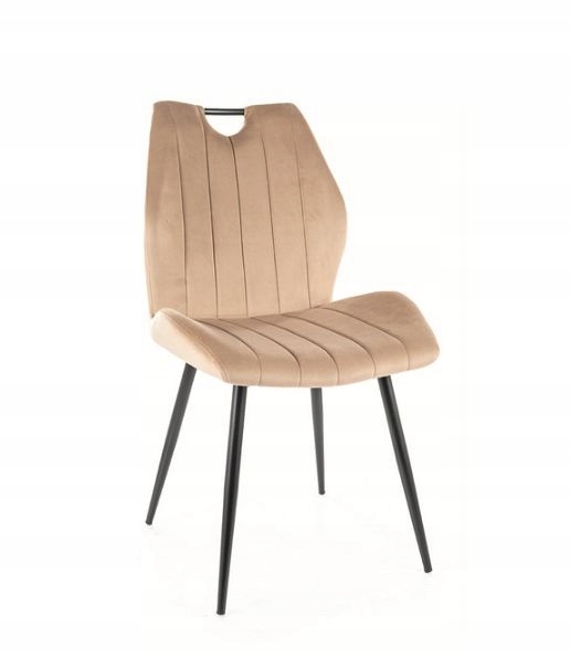 Čalúnená stolička Arco Velvet Signal Béžová, prešívaná