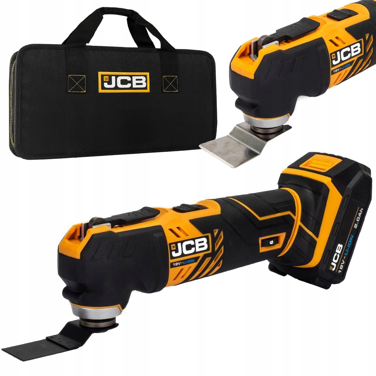 Multifunkční akumulátorové oscilační nářadí 18V 2Ah taška Jcb