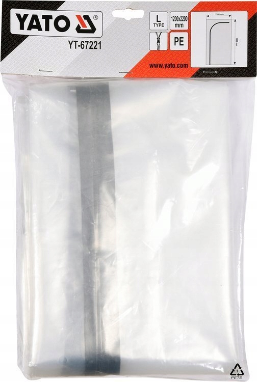 DRZWI PRZECIWPYŁOWE FOLIOWE REMONT TYP L 220x120 Kod producenta Yato YT-67221