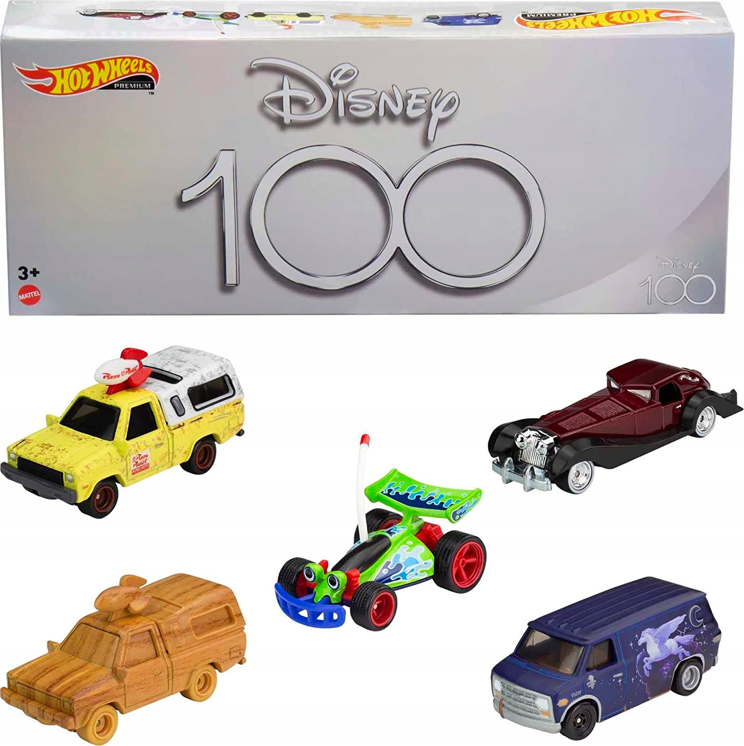 

Hot Wheels Premium 100-lecie Disneya zestaw 5 aut