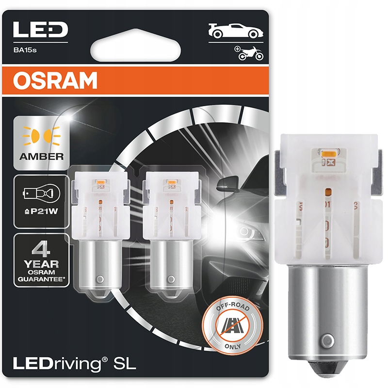 

Osram żarówka Led Premium New P21W Pomarańczowa