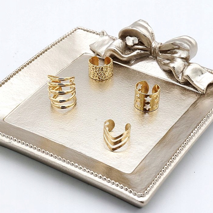 KOLCZYKI STAL ZŁOTE ZESTAW 4 SZTUK Marka Inna marka