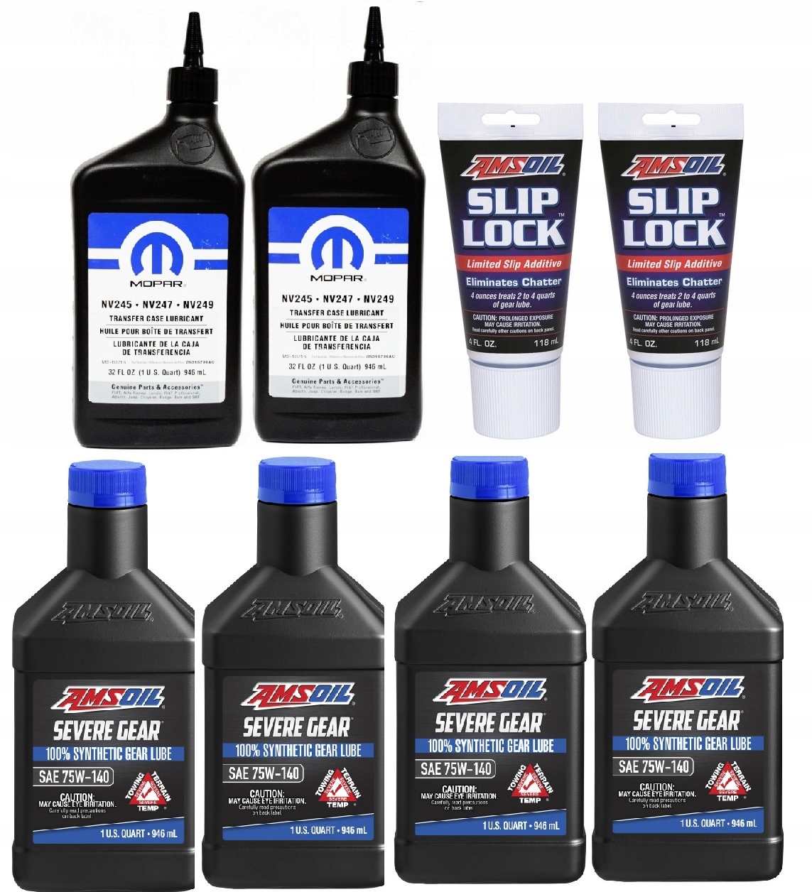 AMSOIL 75W140 + DODATEK LSD + MOPAR NV245/247/249