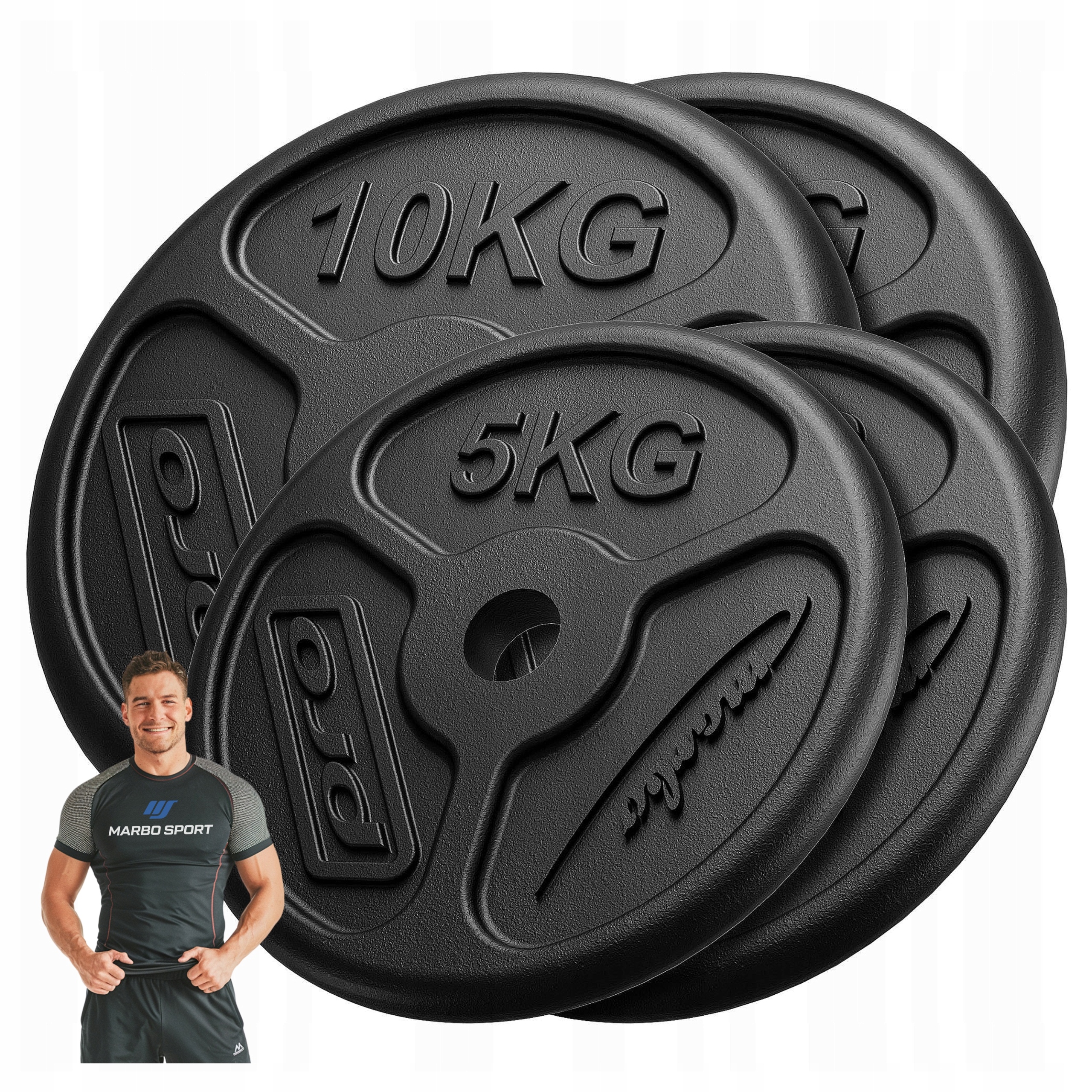 Marbo Sada litinových závaží Slim 30 kg Talíře