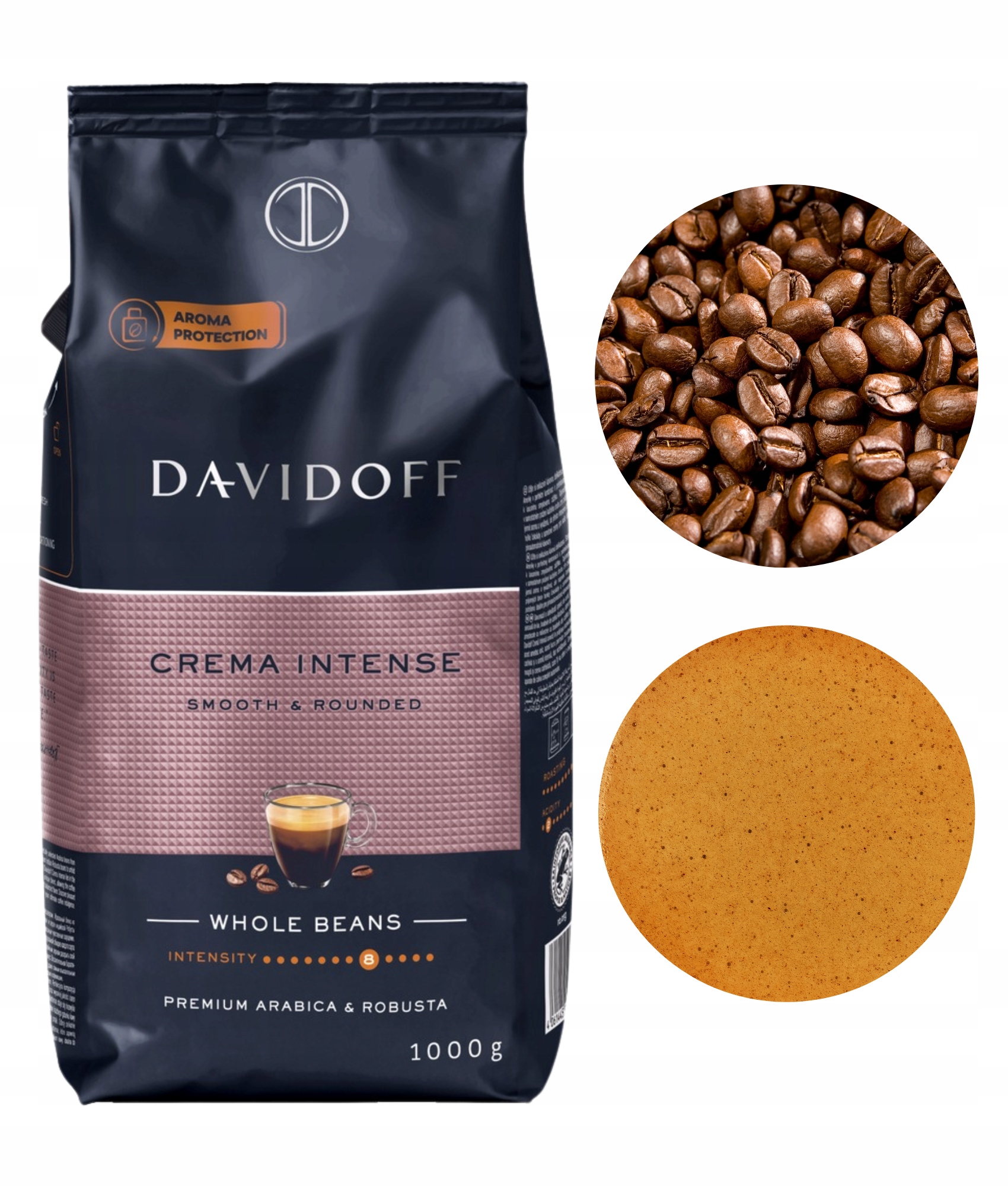 Levně Davidoff Crema Intense silně pražená aroma ochrana 1 kg