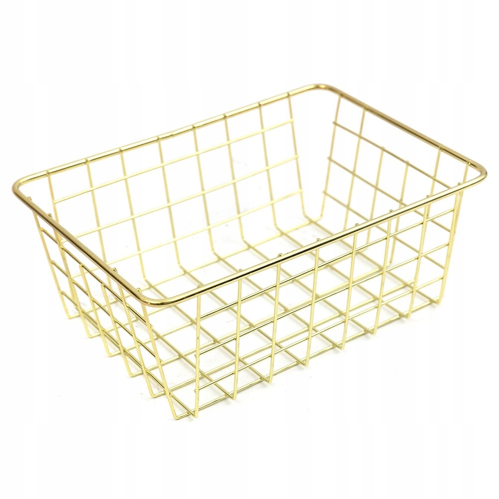 

Koszyk Na Owoce Złoty Metalowy Kuchenny 20x15x8cm
