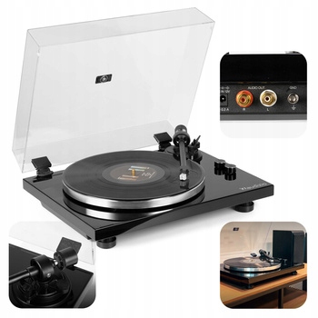 Gramofon Toledo Premium Audizio z wkładką Audio Technica/ Bt Rca/ czarny