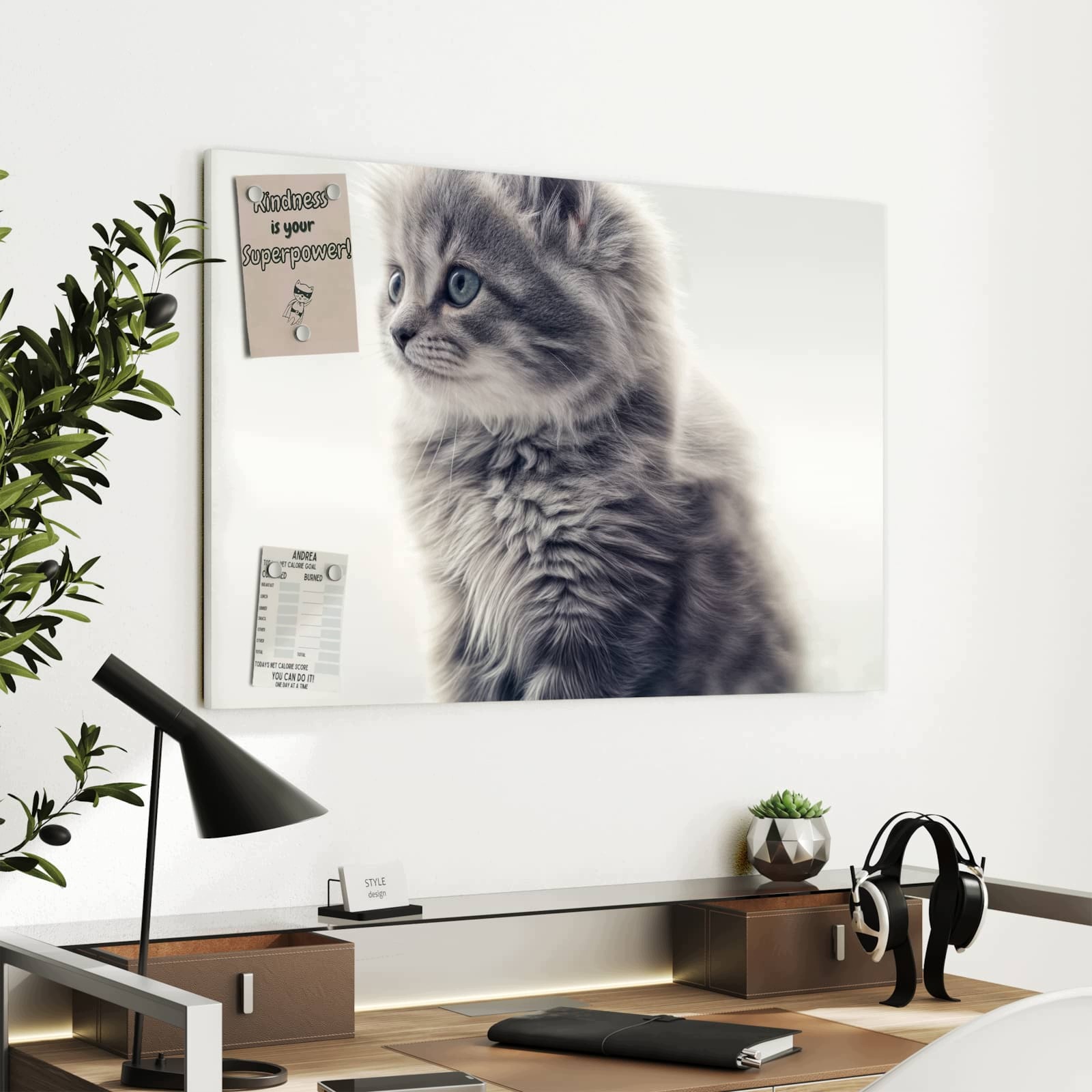 Magnetická tabule Kotki Portrét 90 × 60 cm