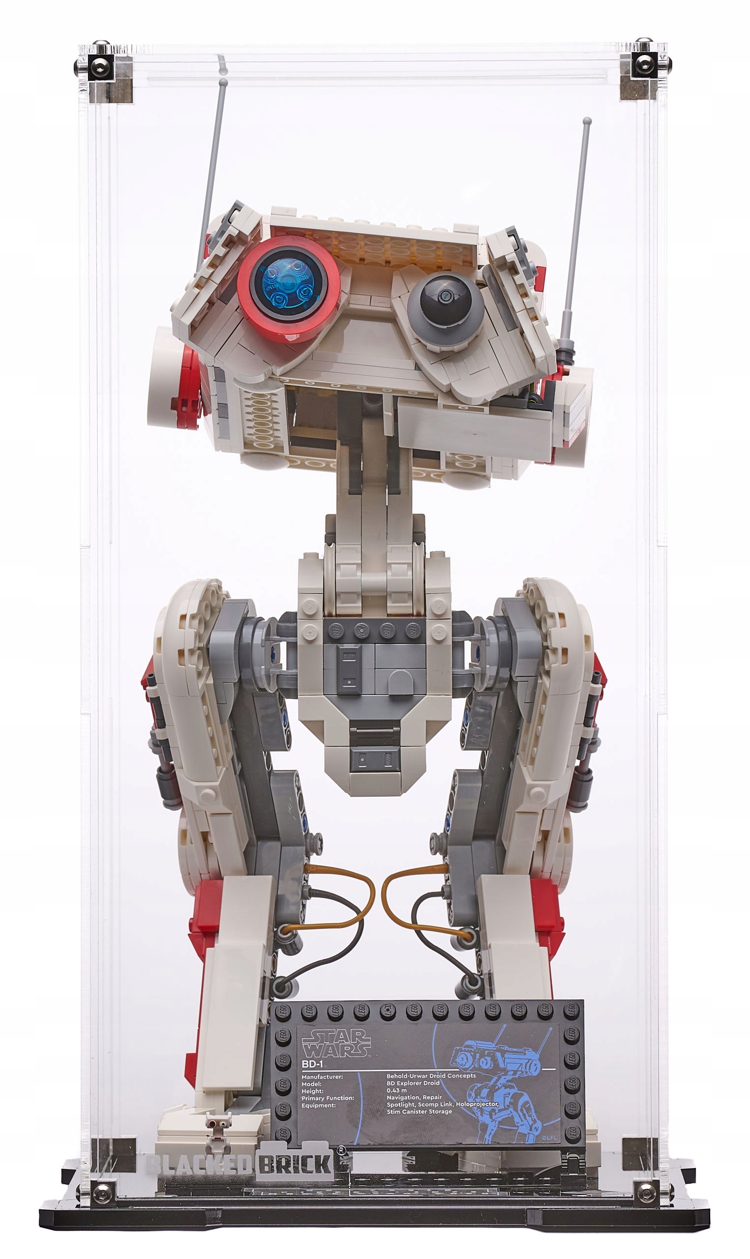 Vitrína Blacked Brick pre Lego Star Wars 75335 BD-1