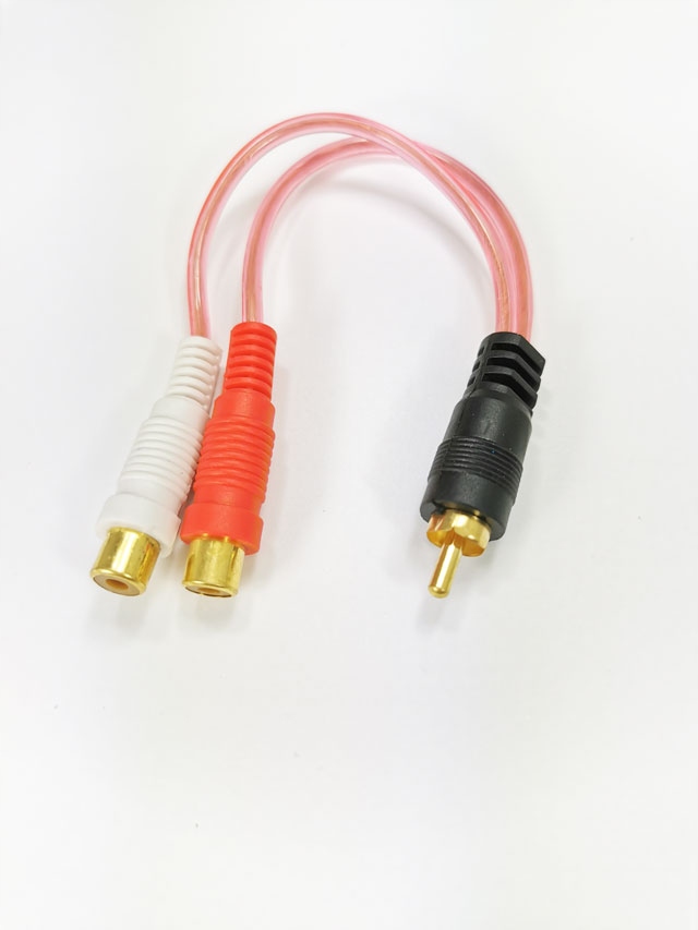 rozgałęziacz trójnik wtyk / 2 gniazda rca