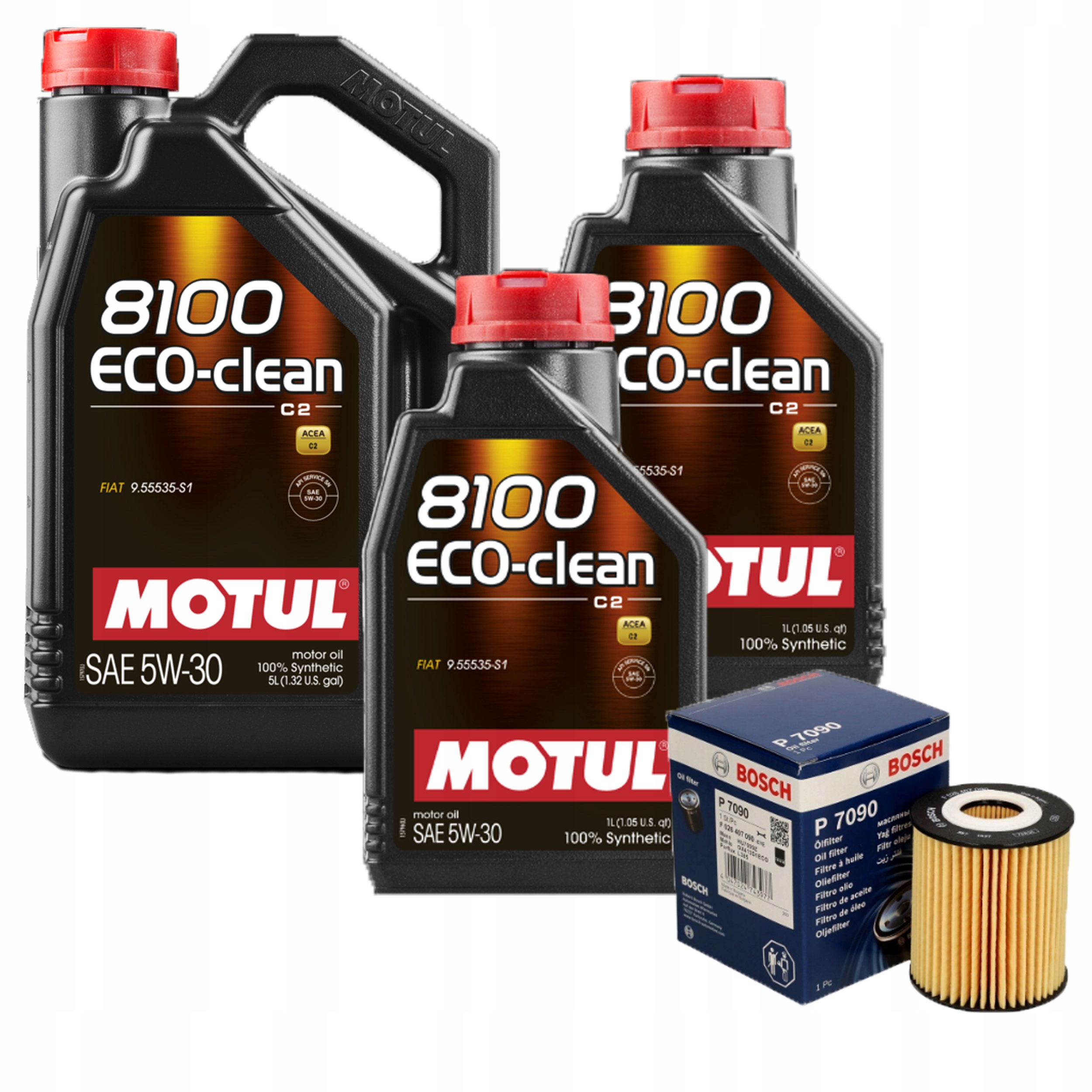 Total Quartz Ineo ECS 5W30 Engine Oil 5L + 2x1L = 7 litres : :  Automotive