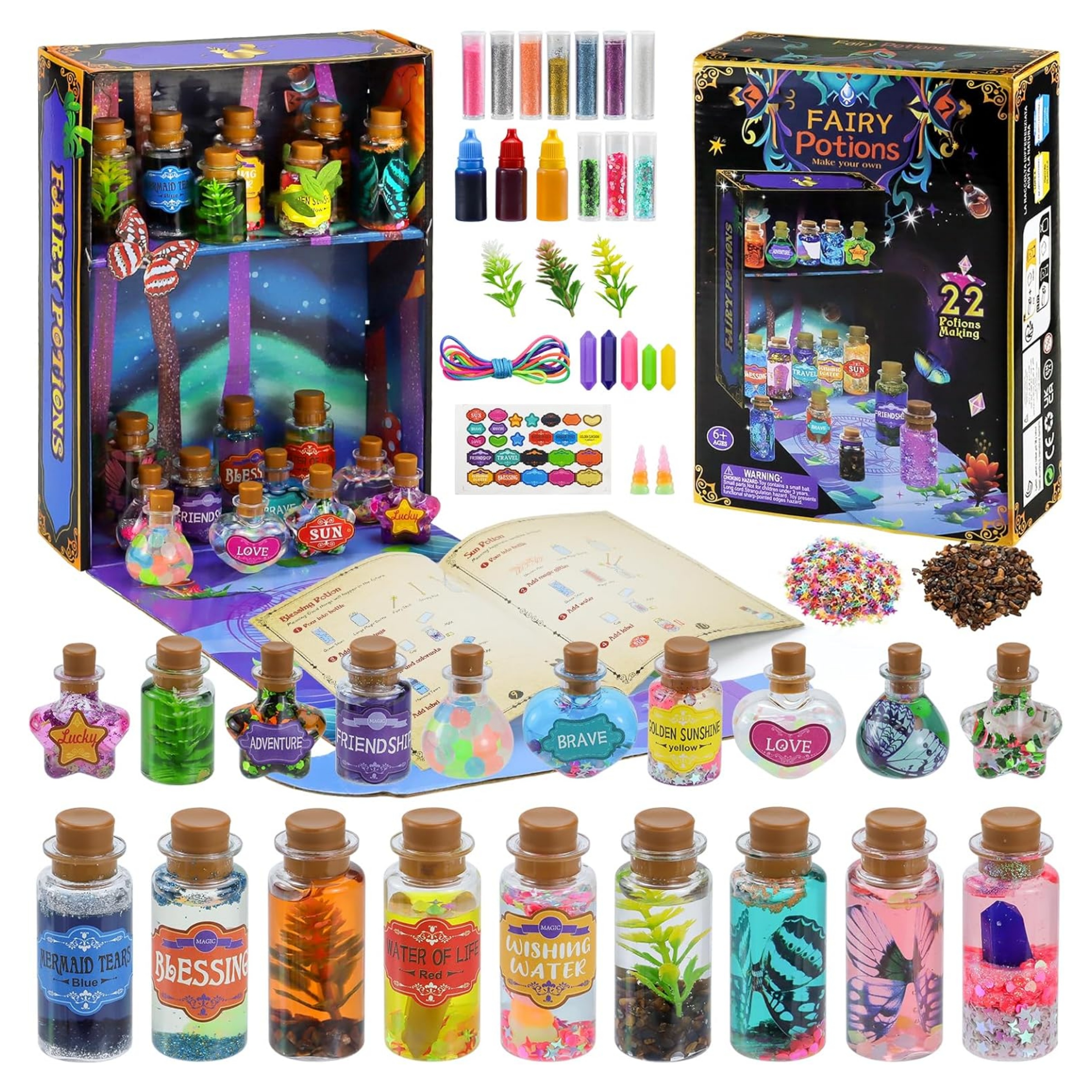 Zestaw do robienia magicznych mikstur XXL z 22 buteleczkami ATOPDREAM